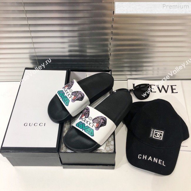 Gucci Tiger Heads Flat Slide Sandals 2019 (For Women and Men) (DLY-9082167)