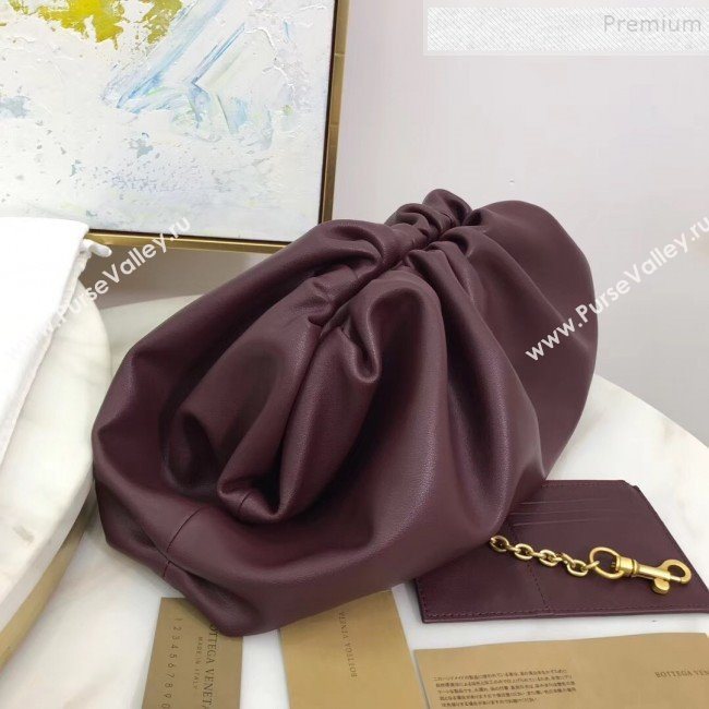 Bottega Veneta Large The Pouch Oversize Clutch in Soft Folded Leather Burgundy 2019 (MISU-9081942)