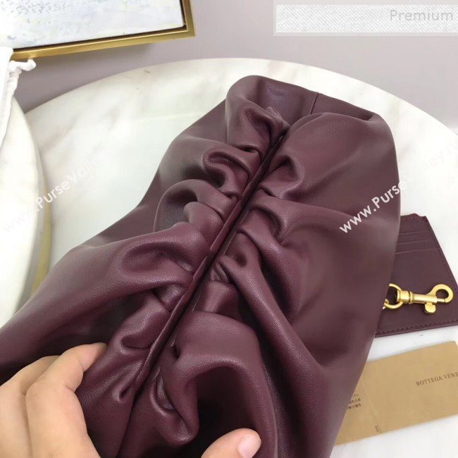 Bottega Veneta Large The Pouch Oversize Clutch in Soft Folded Leather Burgundy 2019 (MISU-9081942)