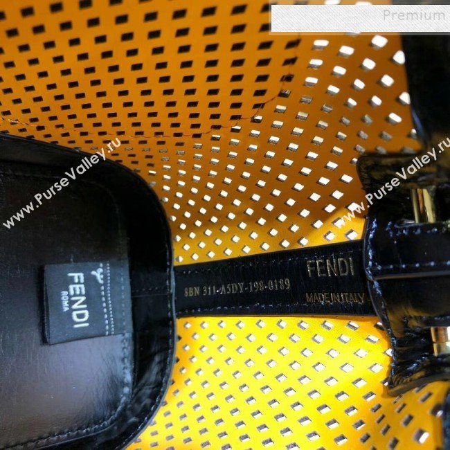 Fendi Mon Tresor Perforated Leather Mini Bucket Bag Beige 2019 (AFEI-9082421)