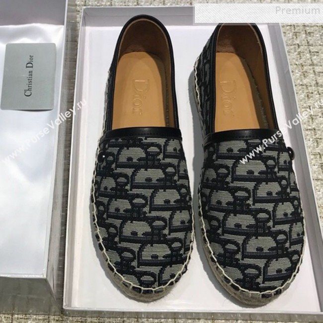 Dior Oblique Canvas Espadrilles Blue 2019 (HANB-9082747)