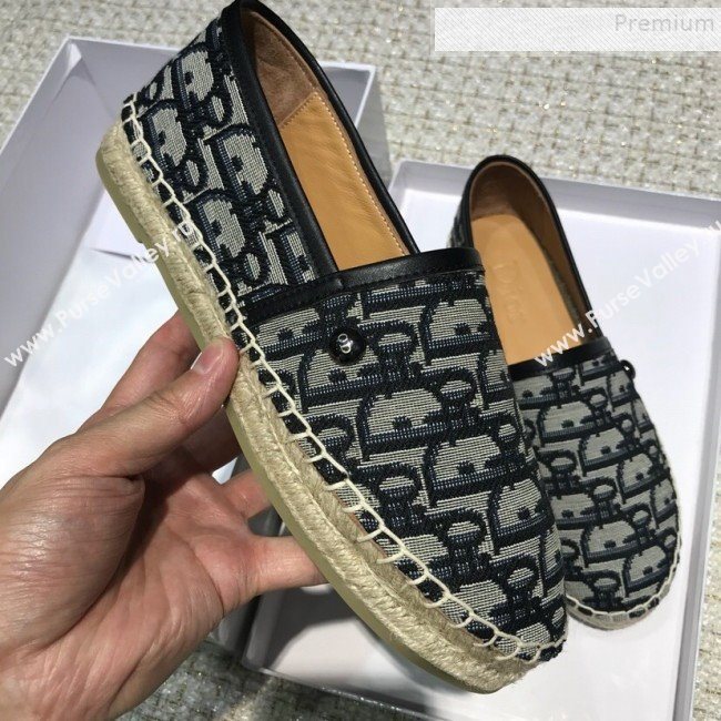 Dior Oblique Canvas Espadrilles Blue 2019 (HANB-9082747)