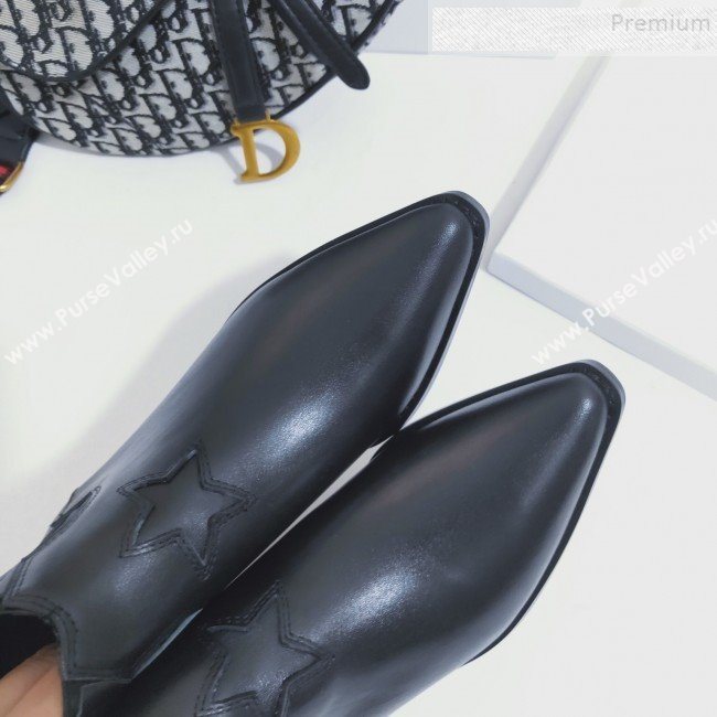 Dior L.A. Star Calfskin Low-Heel Ankle Short Boot Black Leather 2019 (ANDI-9082801)