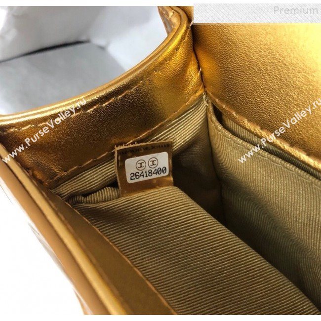 Chanel Crocodile Embossed Graffiti Leather Medium Boy Flap Bag A67086 Gold 2019 (YD-9082945)