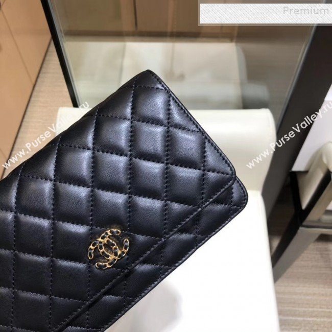 Chanel Quilted Lambskin Wallet on Chain WOC AP0724 Black 2019 (SMJD-9082957)