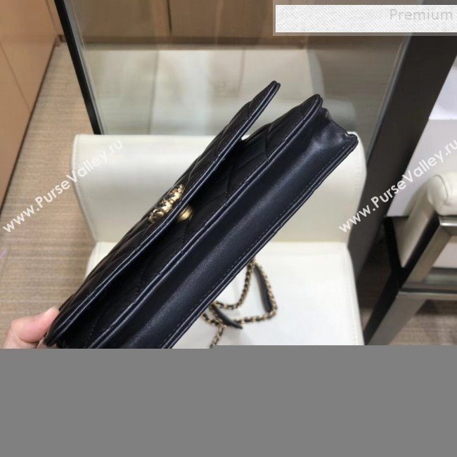 Chanel Quilted Lambskin Wallet on Chain WOC AP0724 Black 2019 (SMJD-9082957)