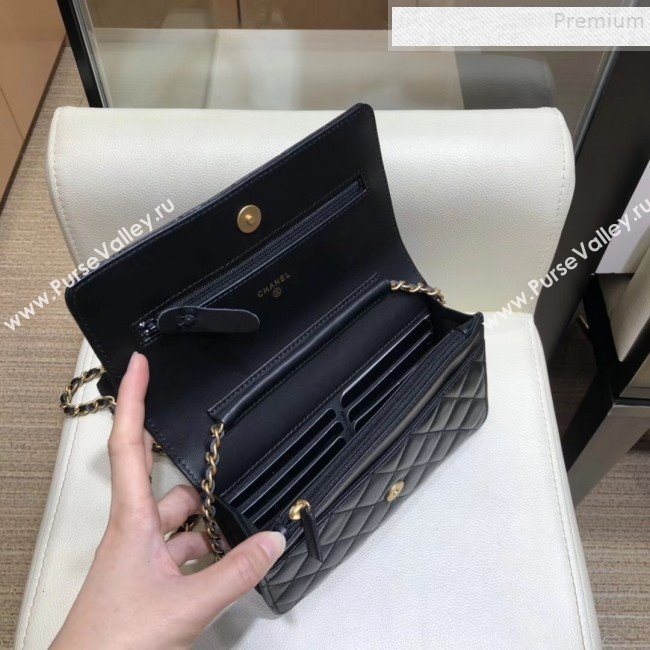Chanel Quilted Lambskin Wallet on Chain WOC AP0724 Black 2019 (SMJD-9082957)