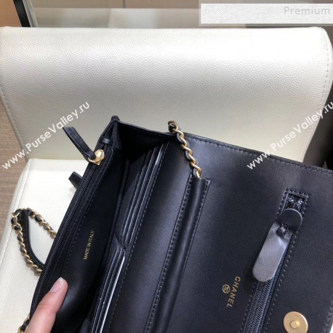 Chanel Quilted Lambskin Wallet on Chain WOC AP0724 Black 2019 (SMJD-9082957)