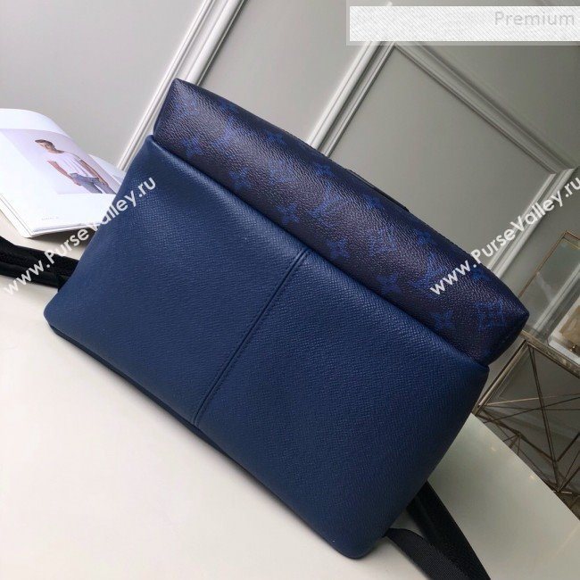 Louis Vuitton Discovery Monogram Leather Backpack PM M30229 Blue 2019 (FANG-9083029)