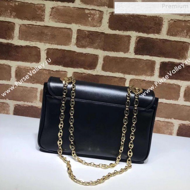 Gucci Vintage Leather Small Shoulder Bag 576421 Black 2019 (DLH-9083053)