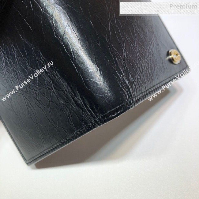 Gucci Vintage Leather Bi-Fold Wallet with Interlocking G 575985 Black 2019 (DLH-9083054)