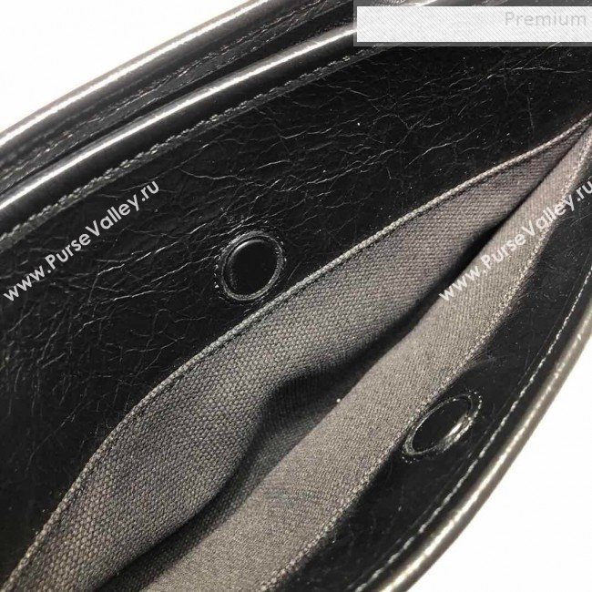 Gucci Vintage Leather Pouch with Interlocking G 575991 Black 2019 (DLH-9083056)