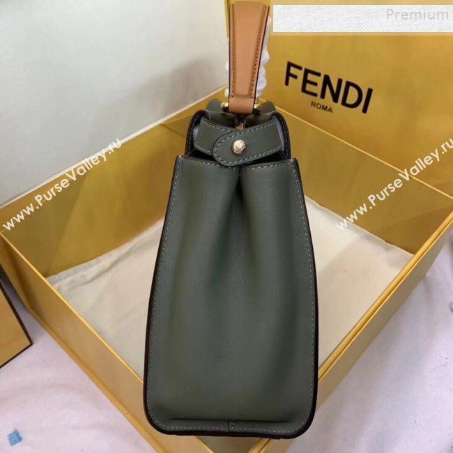 Fendi Peekaboo Iconic Calfskin Medium Bag Green 2019 (AFEI-9083102)