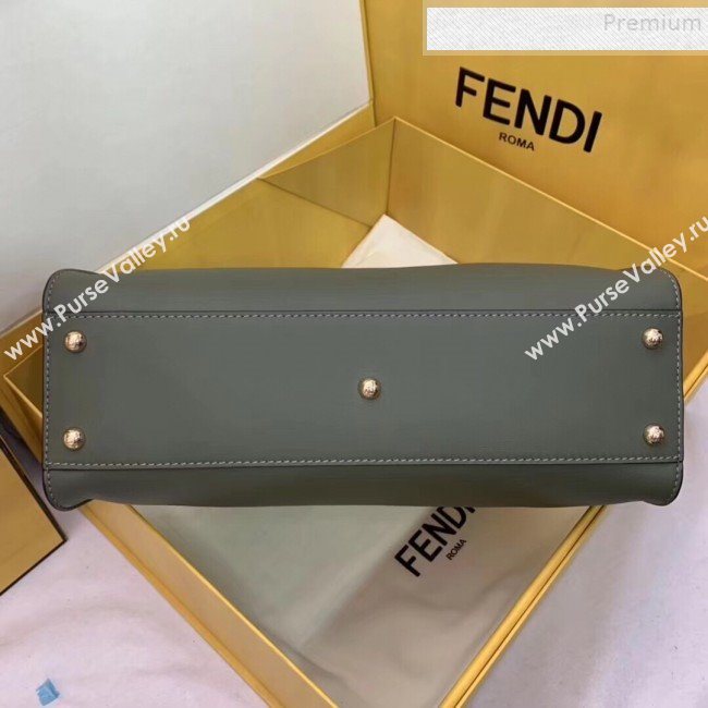 Fendi Peekaboo Iconic Calfskin Medium Bag Green 2019 (AFEI-9083102)