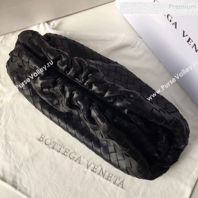 Bottega Veneta Large The Pouch Clutch in Maxi Woven Leather Black 2019 (WT-9090208)