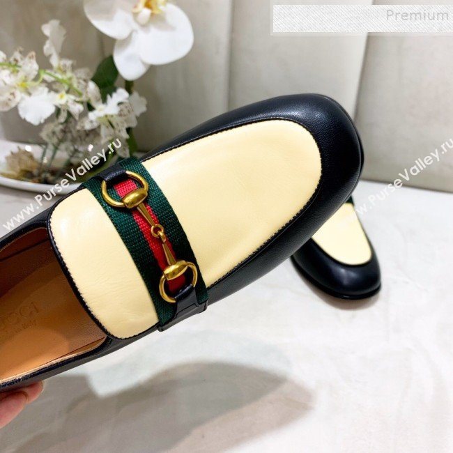 Gucci Lambskin Horsebit Loafer with Web Yellow 2019 (DLY-9090246)