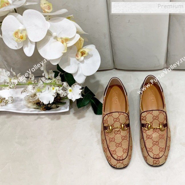 Gucci GG Canvas Horsebit Loafer Beige 2019 (DLY-9090247)