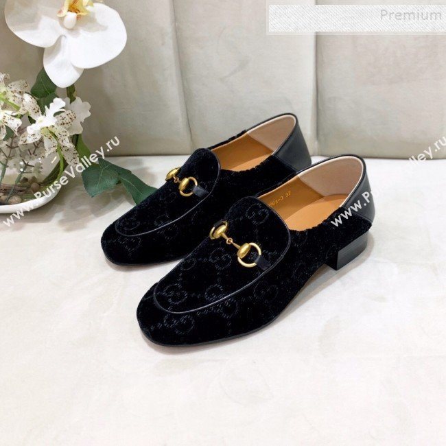 Gucci GG Velvet Horsebit Loafer Black 2019 (DLY-9090249)
