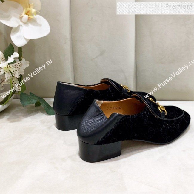 Gucci GG Velvet Horsebit Loafer Black 2019 (DLY-9090249)