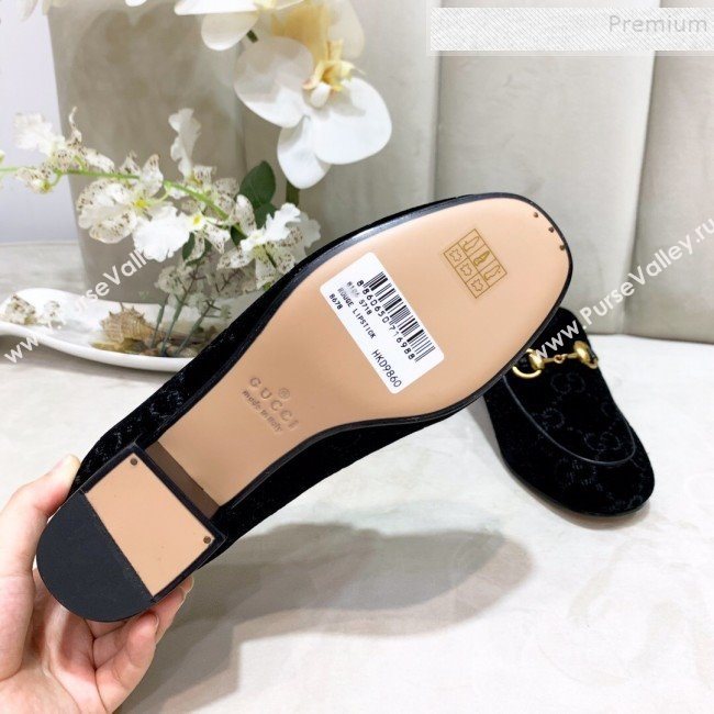 Gucci GG Velvet Horsebit Loafer Black 2019 (DLY-9090249)