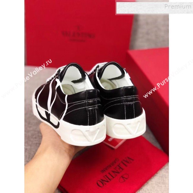 Valentino VLogo Calfskin Low-Top Sneakers Black 2019 (MD-9090314)