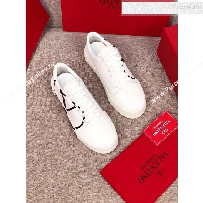 Valentino VLogo Calfskin Low-Top Sneakers White 2019 (MD-9090313)