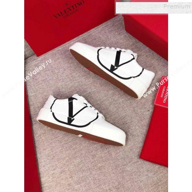 Valentino VLogo Calfskin Low-Top Sneakers White 2019 (MD-9090313)