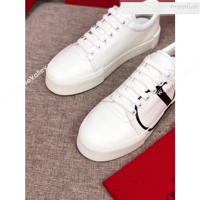 Valentino VLogo Calfskin Low-Top Sneakers White 2019 (MD-9090313)