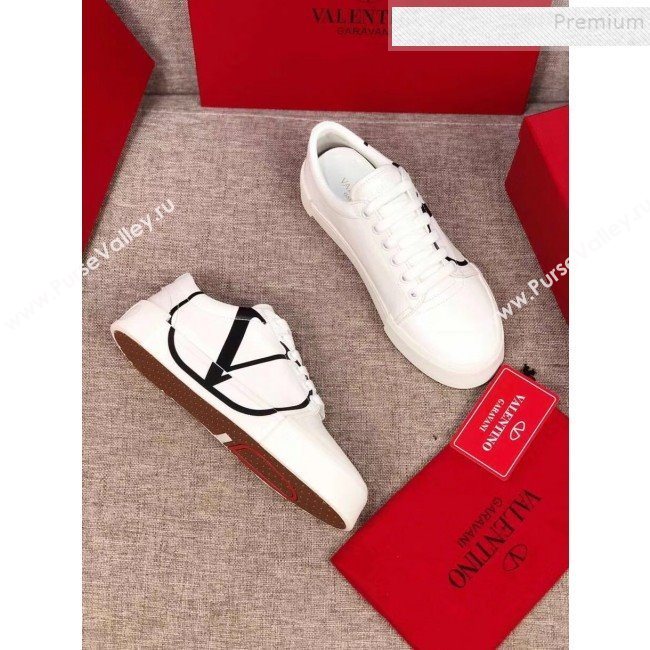 Valentino VLogo Calfskin Low-Top Sneakers White 2019 (MD-9090313)