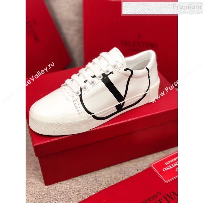 Valentino VLogo Calfskin Low-Top Sneakers White 2019 (MD-9090313)
