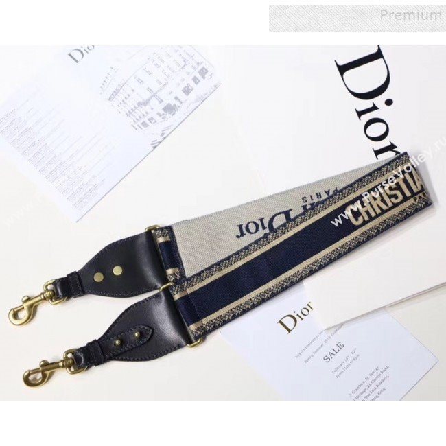 Dior Canvas "Christian Dior" Shoulder Strap Blue 2018 (BINF-9090325)