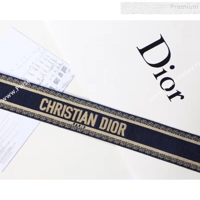 Dior Canvas "Christian Dior" Shoulder Strap Blue 2018 (BINF-9090325)