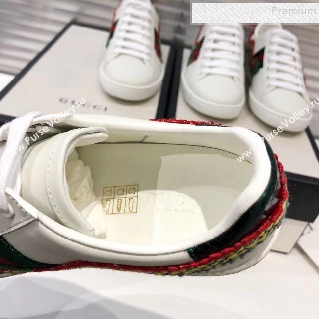 Gucci Ace Sneakers with Dragon Patch White 2019 (For Women and Men) (5000-9090343)