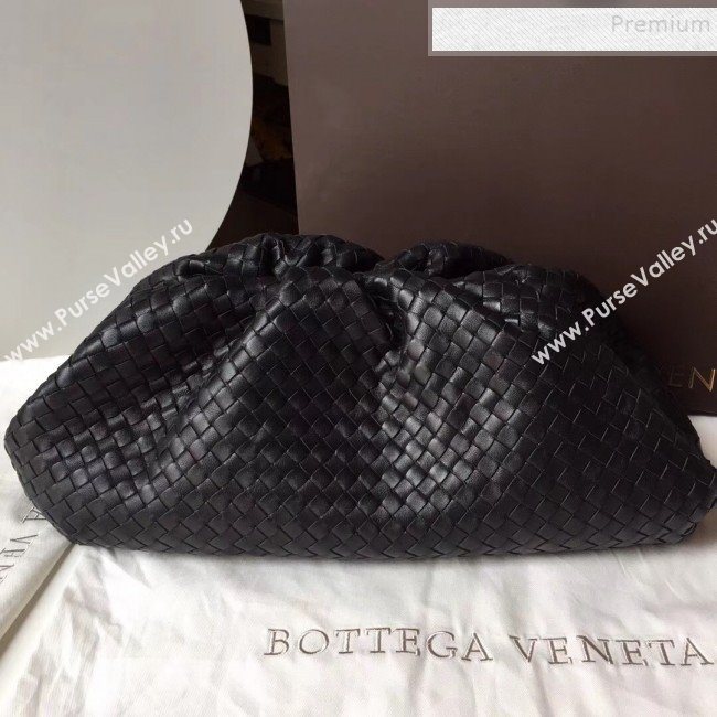 Bottega Veneta Large The Pouch Clutch in Woven Leather Black 2019 (WT-9090205)