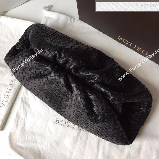 Bottega Veneta Large The Pouch Clutch in Woven Leather Black 2019 (WT-9090205)