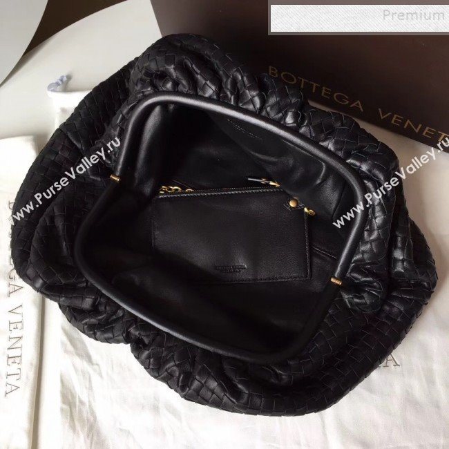 Bottega Veneta Large The Pouch Clutch in Woven Leather Black 2019 (WT-9090205)