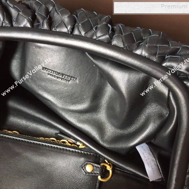 Bottega Veneta Large The Pouch Clutch in Woven Leather Black 2019 (WT-9090205)