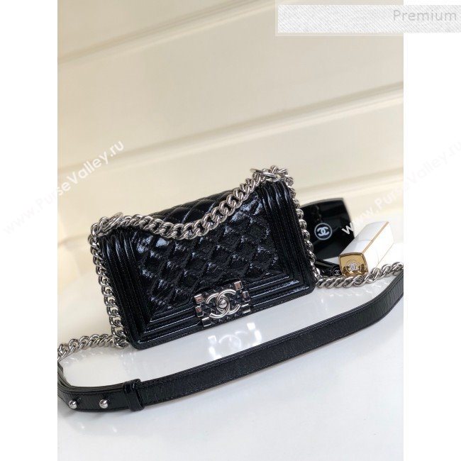 Chanel Vintage Quilted Leather Small Boy Flap Bag Black 2019 (YD-9090604)