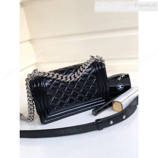 Chanel Vintage Quilted Leather Small Boy Flap Bag Black 2019 (YD-9090604)