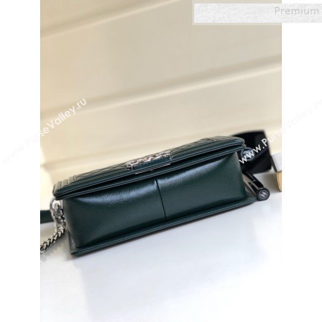 Chanel Vintage Quilted Leather Medium 25cm Boy Flap Bag Green 2019 (YD-9090607)