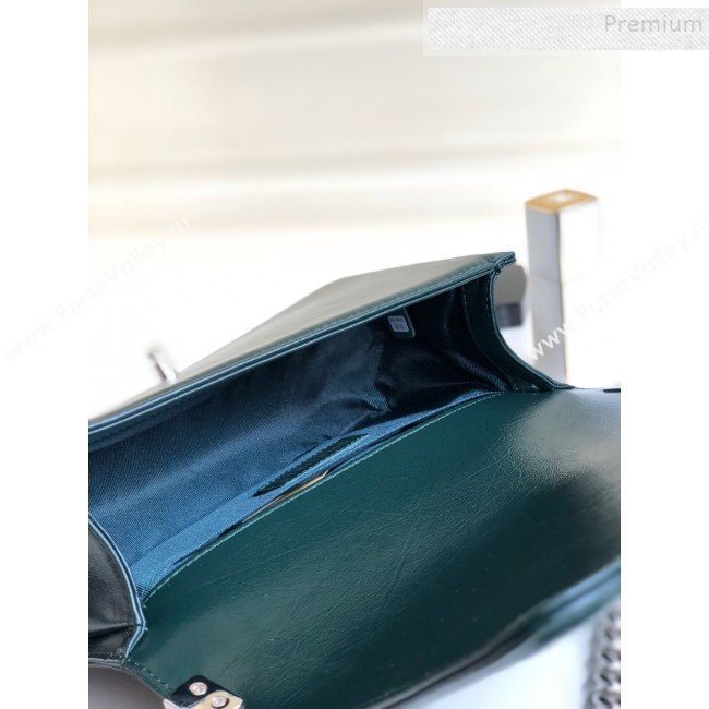 Chanel Vintage Quilted Leather Medium 25cm Boy Flap Bag Green 2019 (YD-9090607)