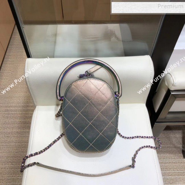 Chanel Grained Metallic Lambskin and Rainbow Metal Camera Case AS0765 Copper 2019 (SMJD-9090629)