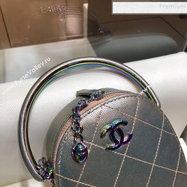 Chanel Grained Metallic Lambskin and Rainbow Metal Camera Case AS0765 Copper 2019 (SMJD-9090629)
