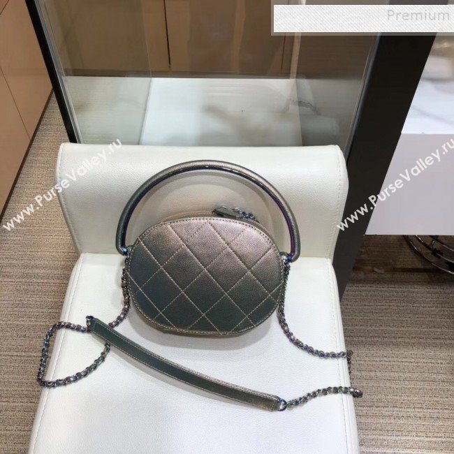 Chanel Grained Metallic Lambskin and Rainbow Metal Camera Case AS0764 Copper 2019 (SMJD-9090628)