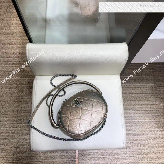 Chanel Grained Metallic Lambskin and Rainbow Metal Camera Case AS0764 Copper 2019 (SMJD-9090628)
