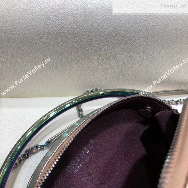 Chanel Grained Metallic Lambskin and Rainbow Metal Camera Case AS0764 Copper 2019 (SMJD-9090628)