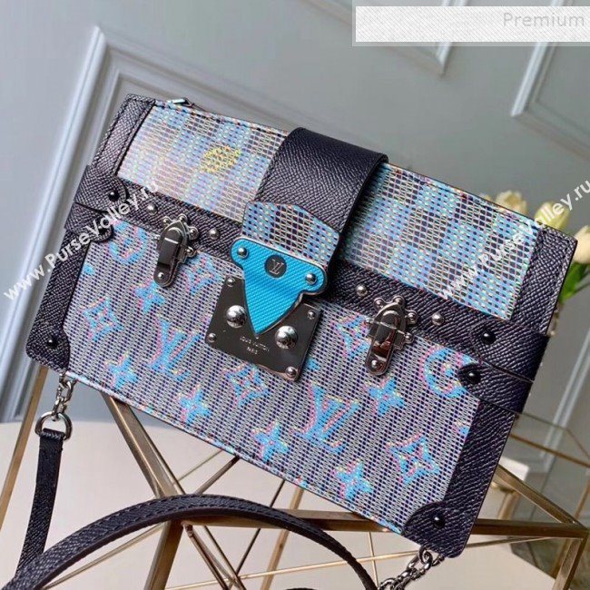 Louis Vuitton Monogram LV Pop Trunk Clutch M55456 Blue 2019 (KIKI-9090702)