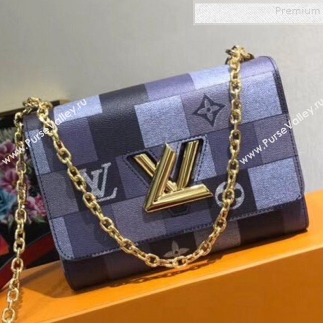 Louis Vuitton Monogram Check Twist MM Chain Bag M50280 Blue (LVSJ-9090707)