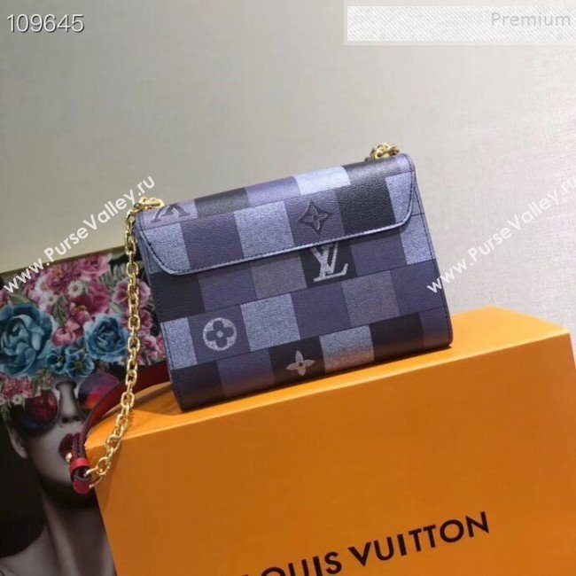 Louis Vuitton Monogram Check Twist MM Chain Bag M50280 Blue (LVSJ-9090707)