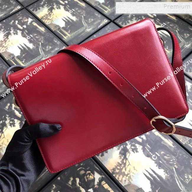 Gucci Small Leather Circle GG Shoulder Bag 589474 Red 2019 (DLH-9090710)